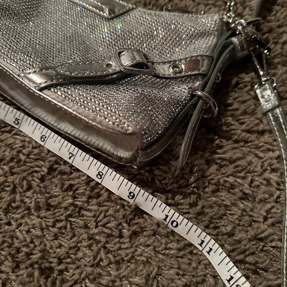 Aldo Silver Rhinestone Purse NWOT - Picture 7 of 8